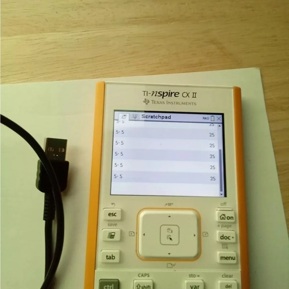Texas Instruments TI Nspire CX II Graphing Calculator with charger no cover